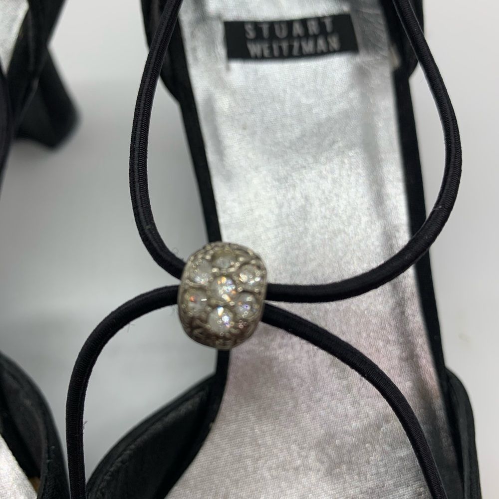 Stuart Weitzman Black Event Heels With Crystal - image 3